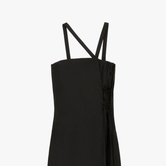 NWT - ZARA LIMITED EDITION DRESS WITH LACE-UP DETAIL - BLACK - L - Picture 3 of 7